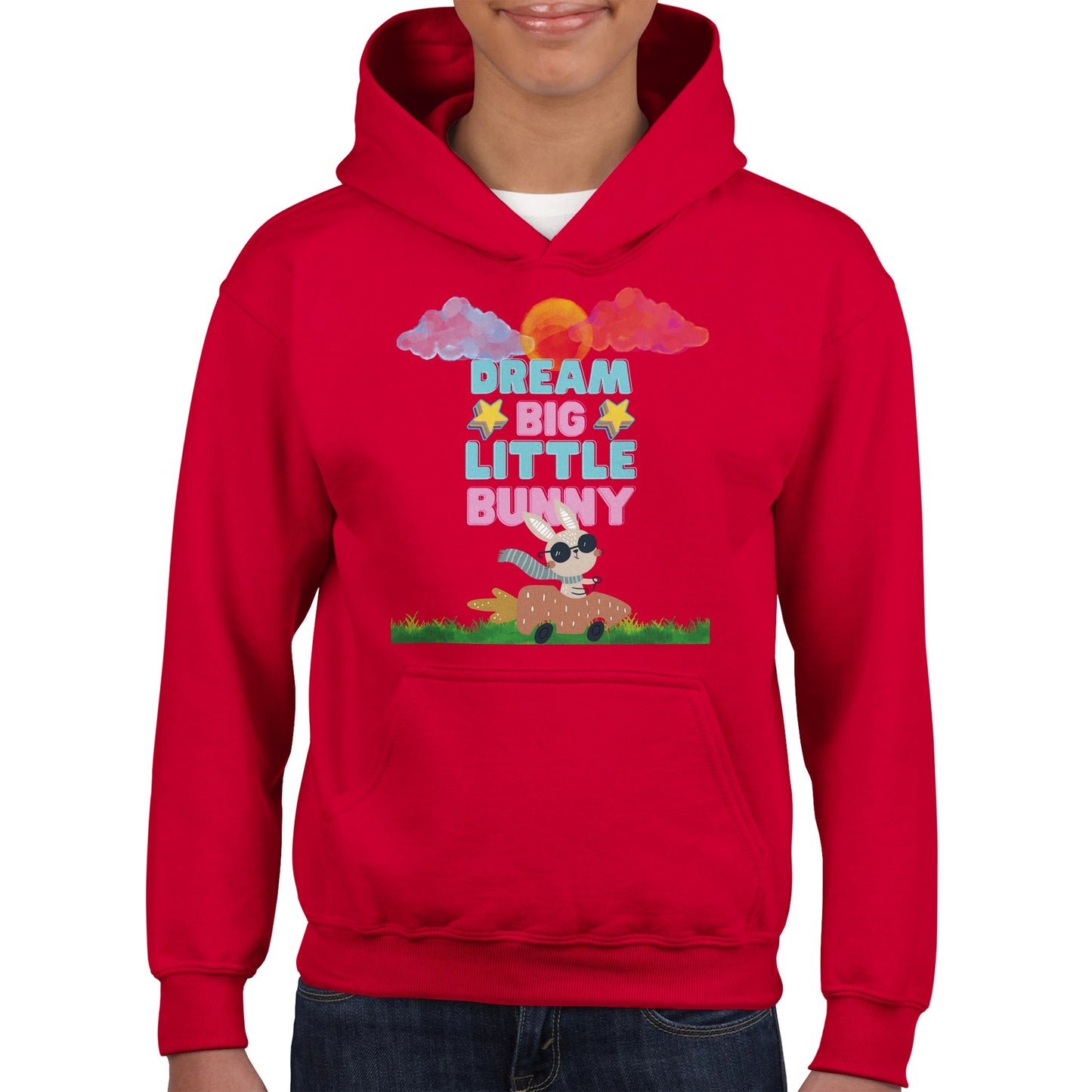 Dream big little bunny Classic Kids Pullover Hoodie