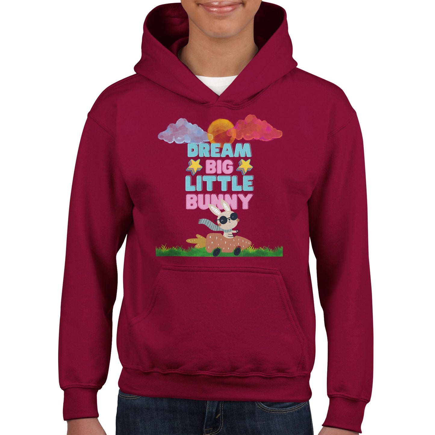 Dream big little bunny Classic Kids Pullover Hoodie