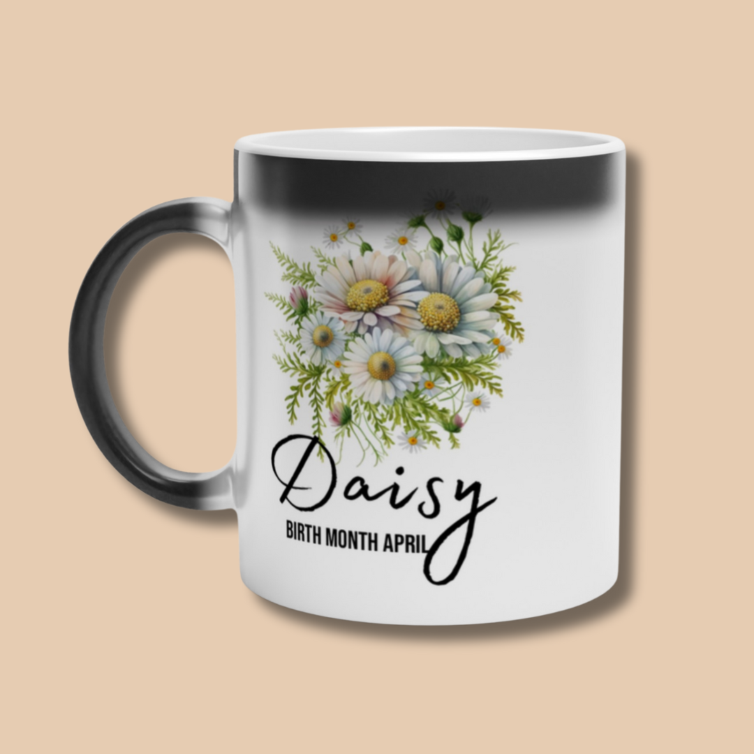 Daisy, birth month April flower Magic 11oz Ceramic Mug