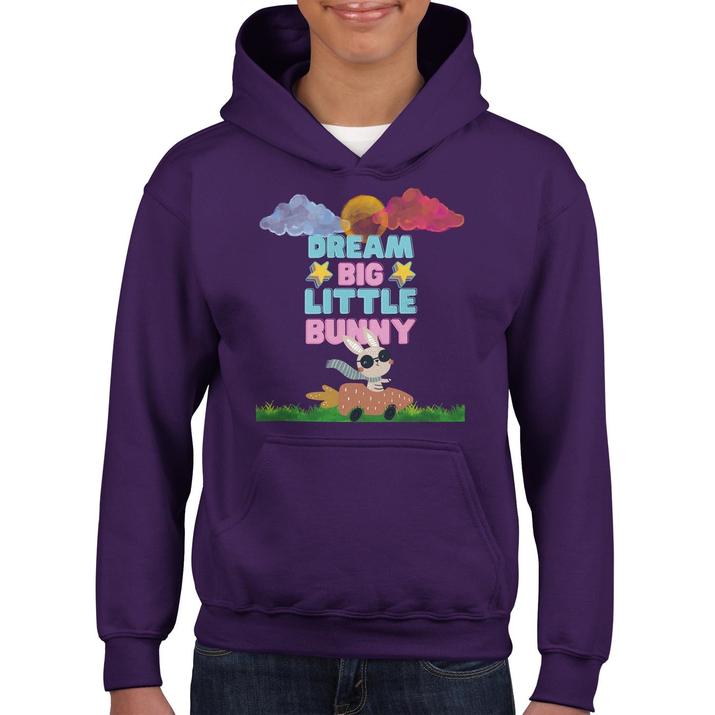 Dream big little bunny Classic Kids Pullover Hoodie