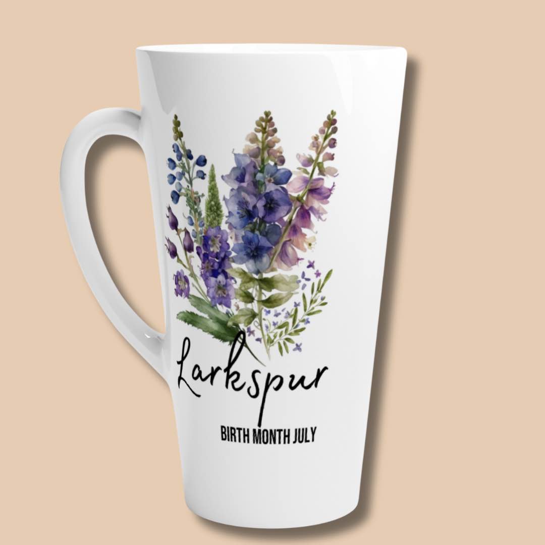 Larkspur flower -Latte 17oz Mug