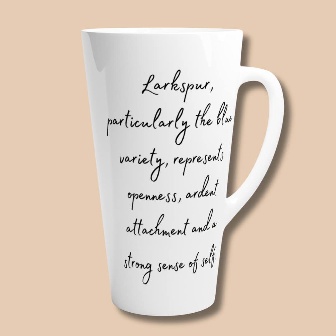 Larkspur flower -Latte 17oz Mug