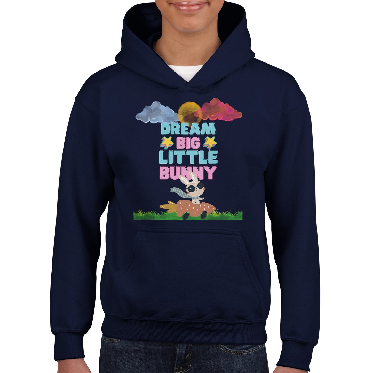 Dream big little bunny Classic Kids Pullover Hoodie