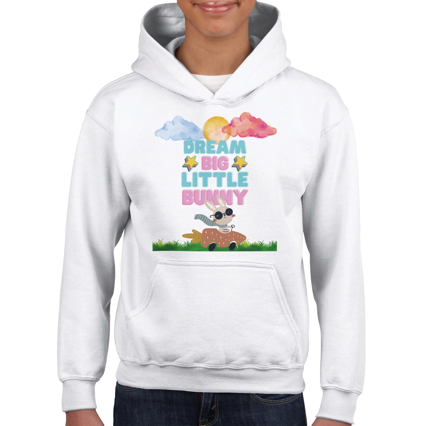 Dream big little bunny Classic Kids Pullover Hoodie