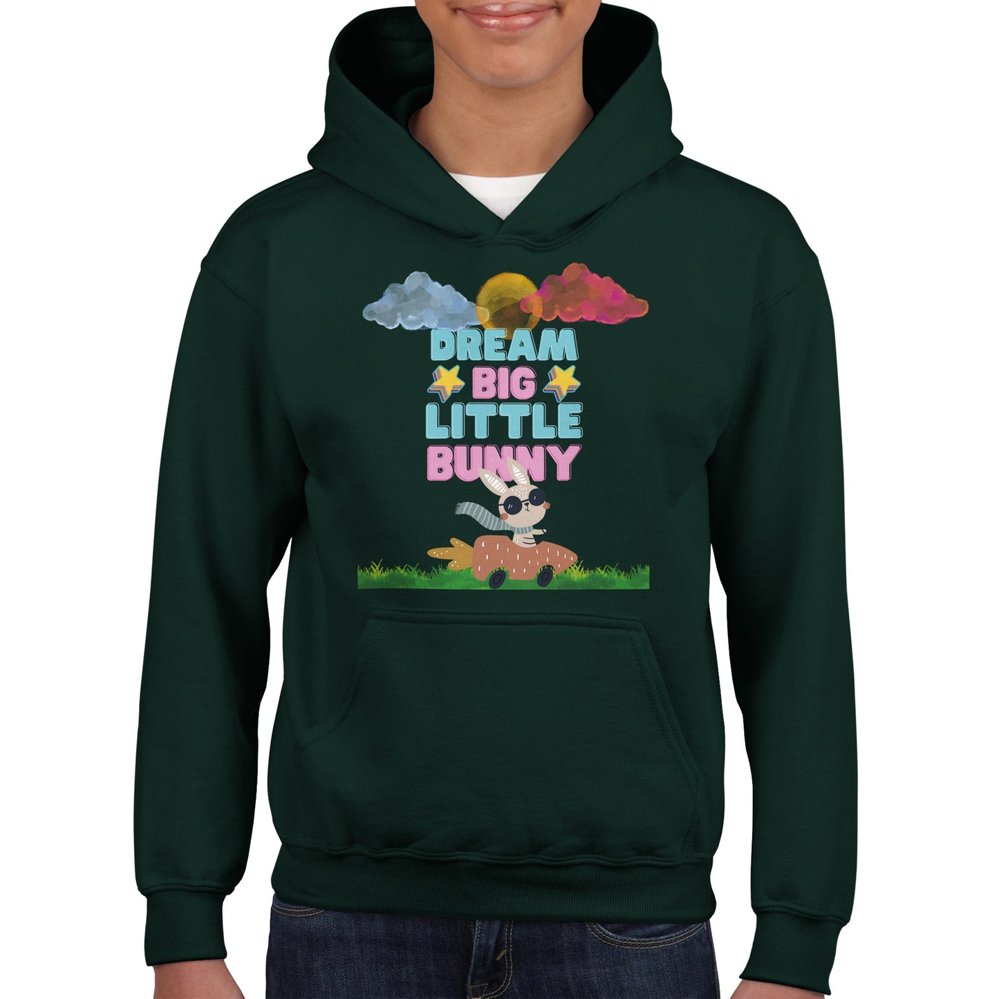 Dream big little bunny Classic Kids Pullover Hoodie