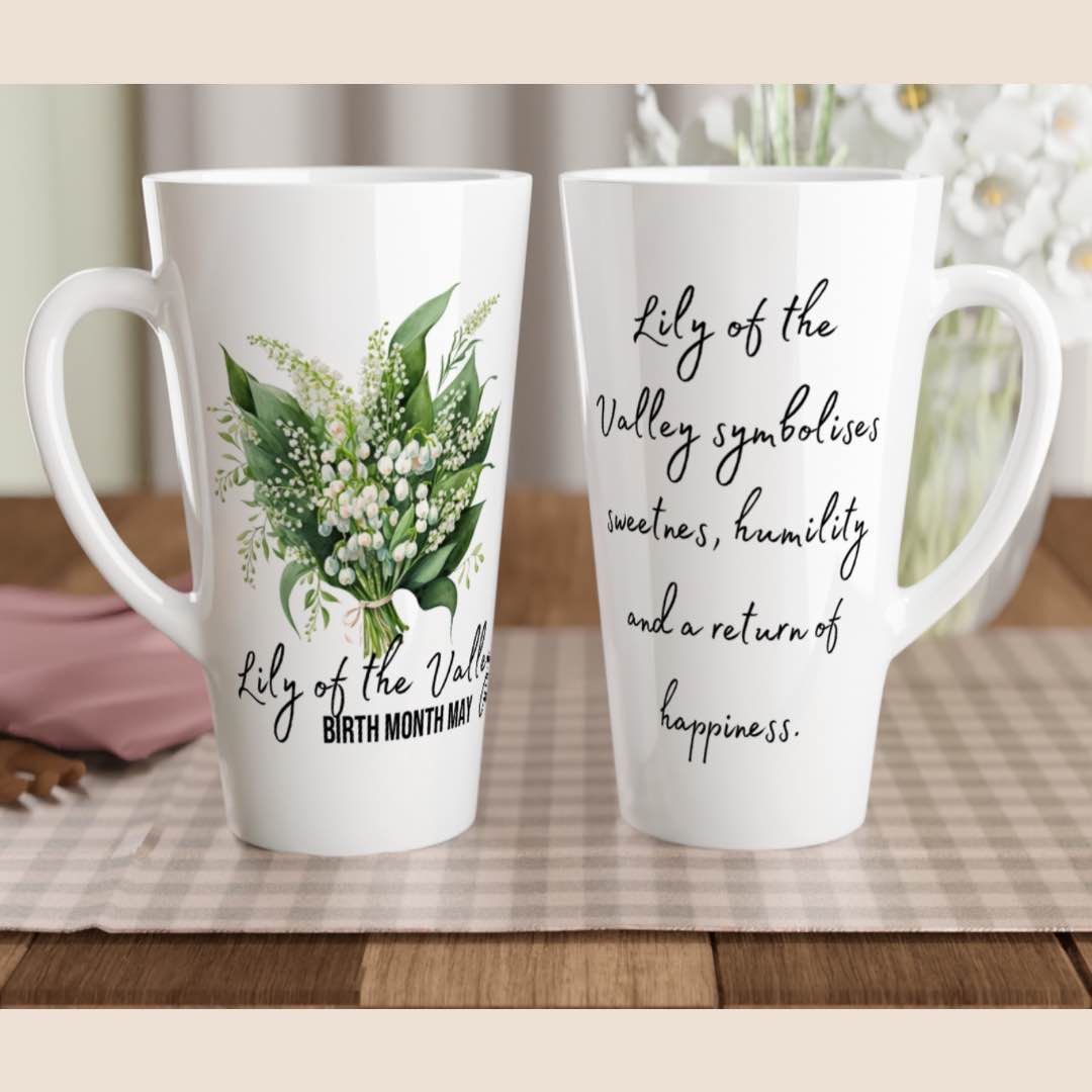 Lily of the valley flower- Latte 17oz Mug