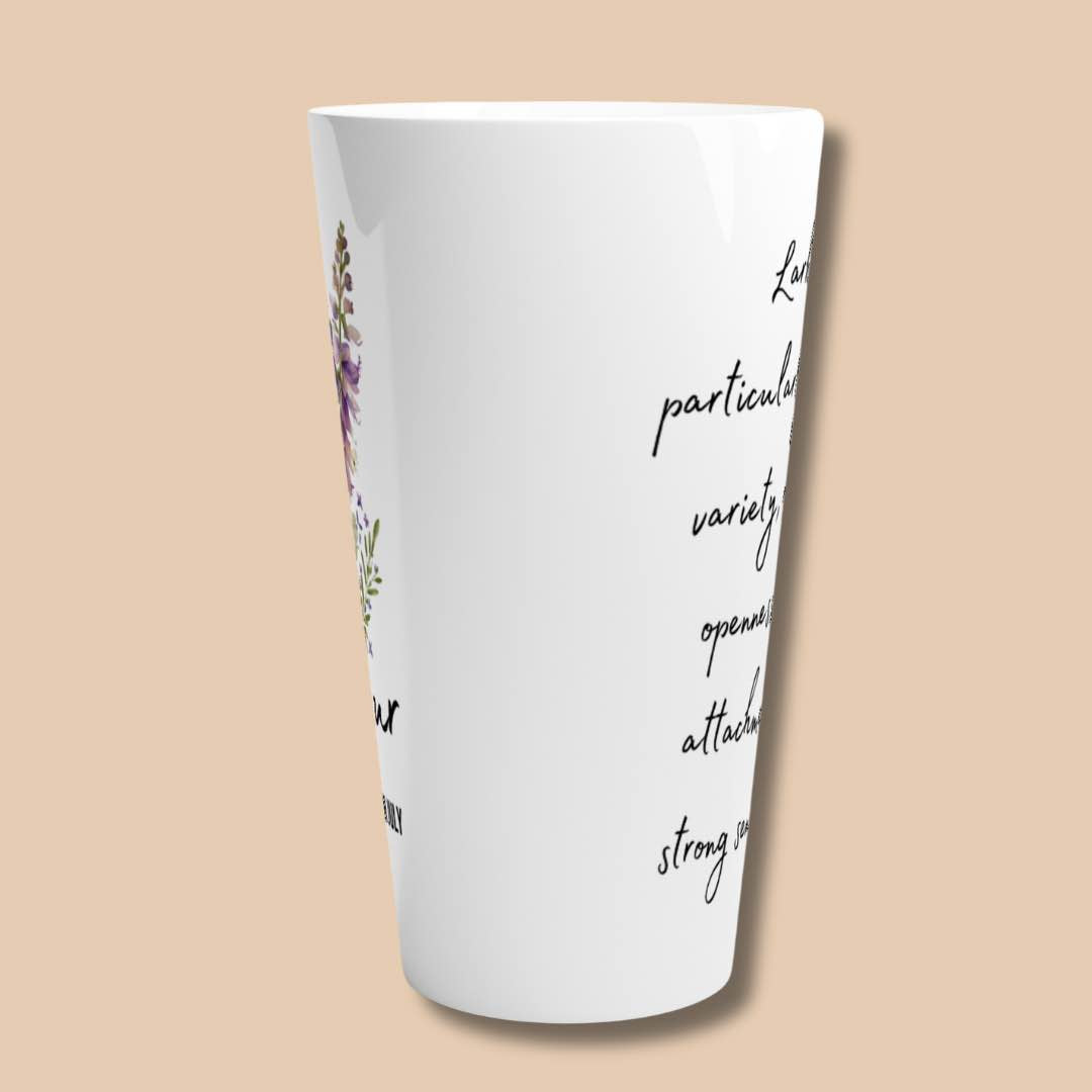 Larkspur flower -Latte 17oz Mug