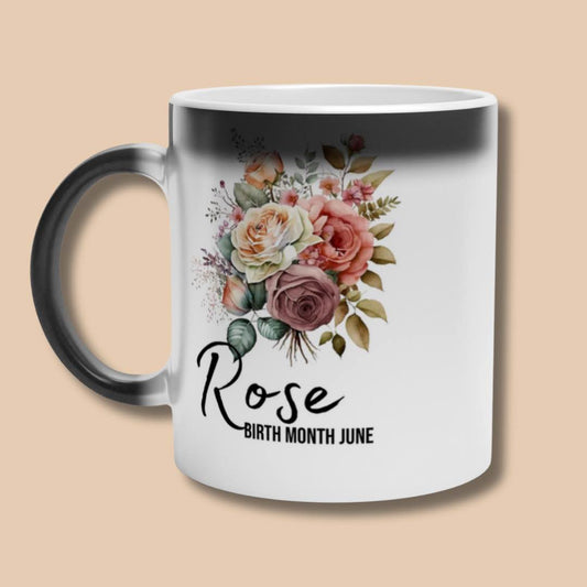 Rose, birth month June flower Magic Mug