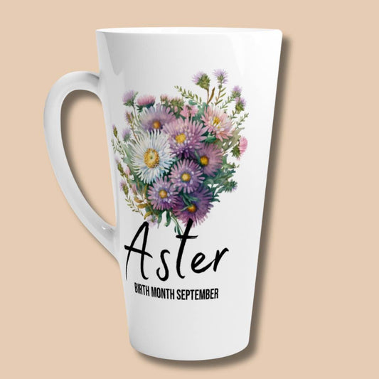 Aster flower -Latte 17oz Mug