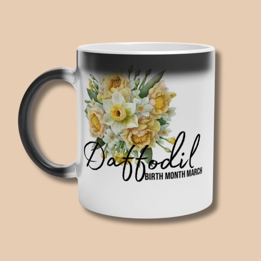 Daffodil, birth month March flower Magic 11oz Ceramic Mug