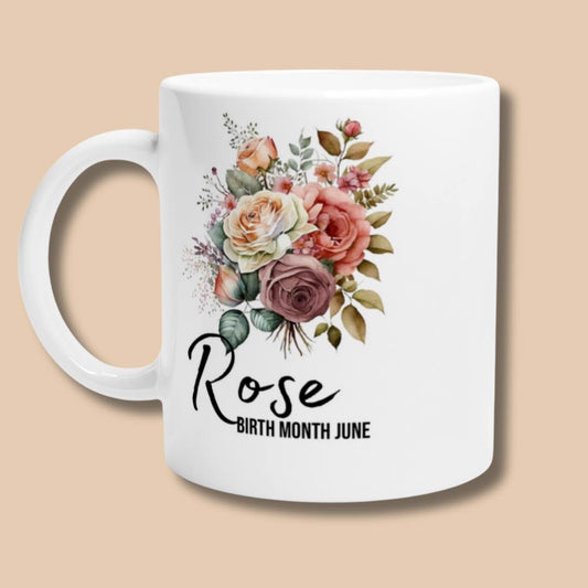 Rose, birth month flower for June Mug