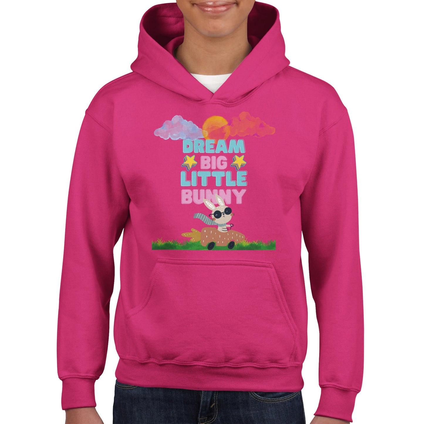 Dream big little bunny Classic Kids Pullover Hoodie