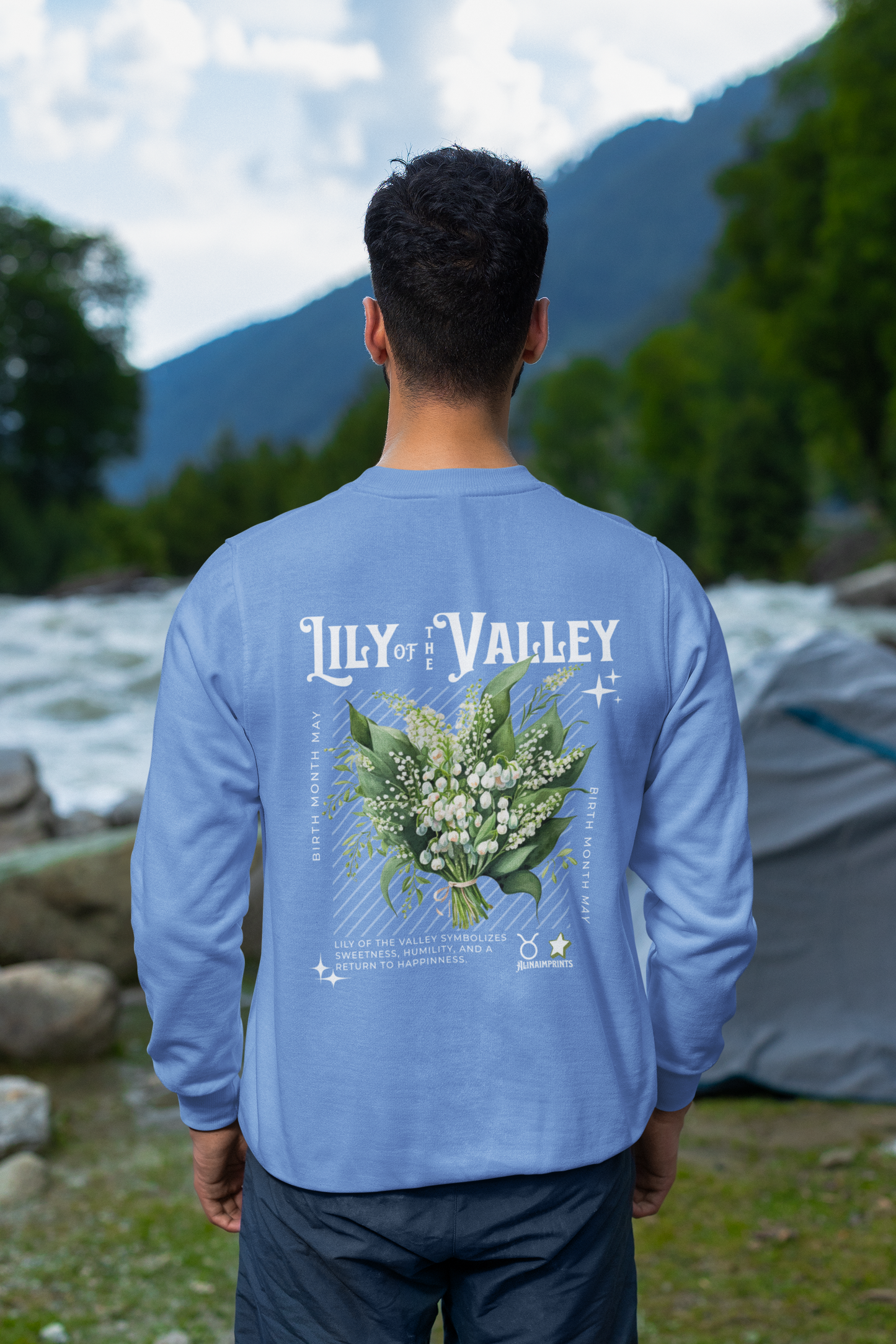 Lily of the valley, birth month May flower Classic Unisex Crewneck Sweatshirt