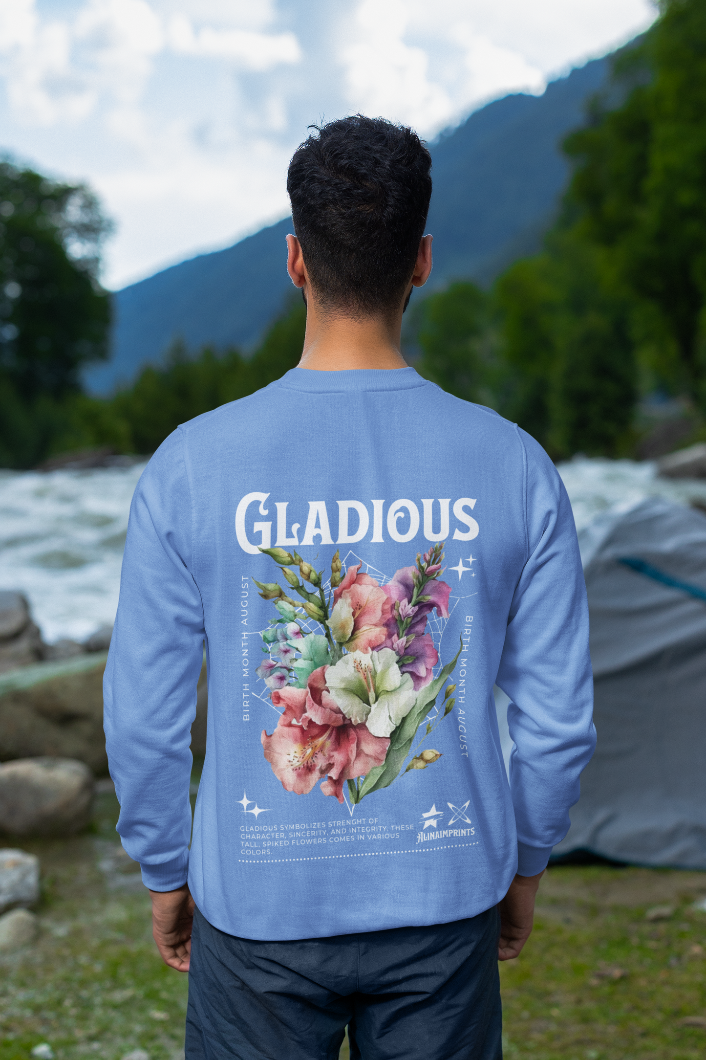 Gladiolus, birth month August flower Classic Unisex Crewneck Sweatshirt