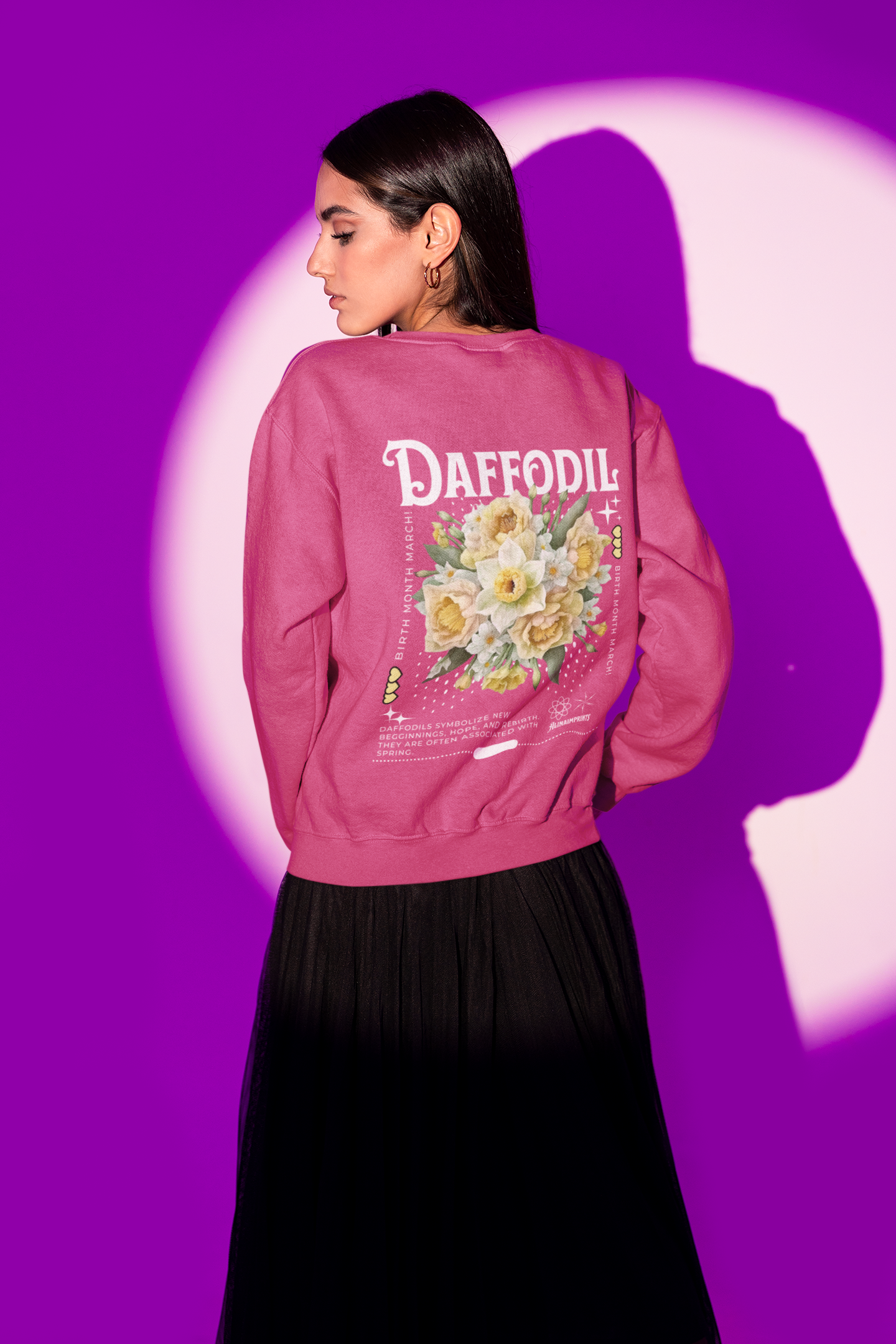 Daffodil, birth month march flower Classic Unisex Crewneck Sweatshirt