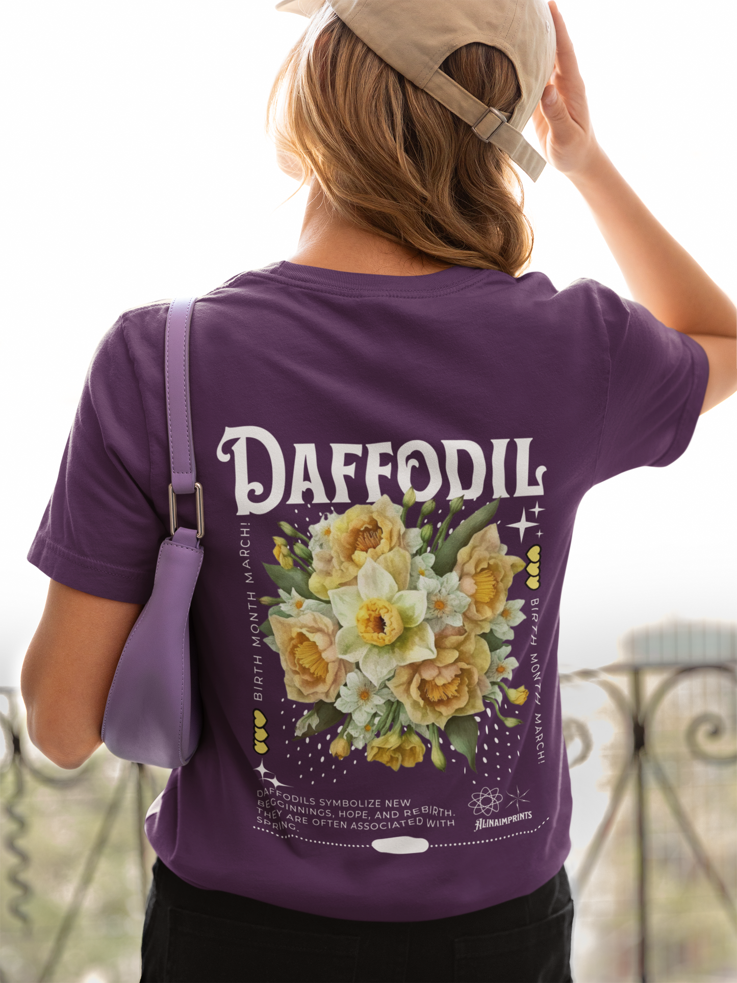 Daffodils, birth month March flower Heavyweight Unisex Crewneck T-shirt