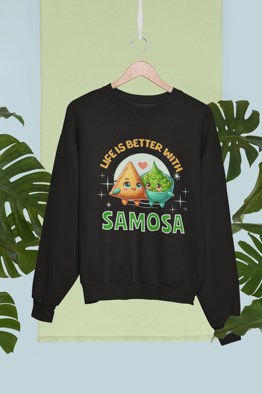 Life is better with samosa Classic Unisex Crewneck Sweatshirt