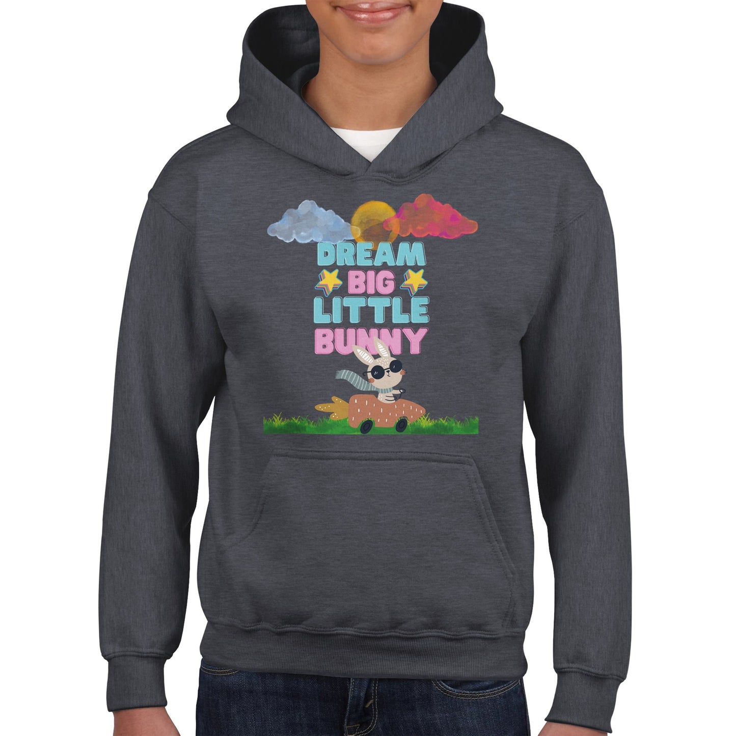 Dream big little bunny Classic Kids Pullover Hoodie