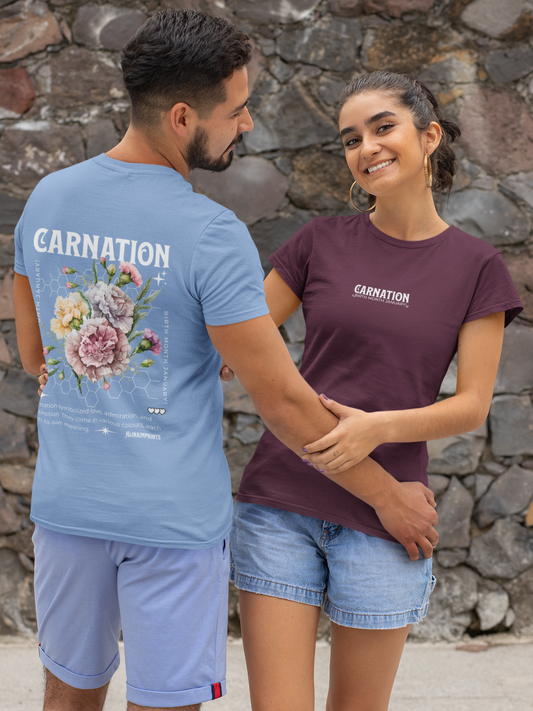 Carnation, birth month January flower Heavyweight Unisex Crewneck T-shirt