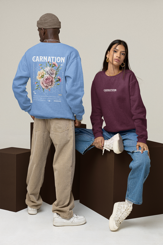 Carnation, birth month January flower Classic Unisex Crewneck Sweatshirt.