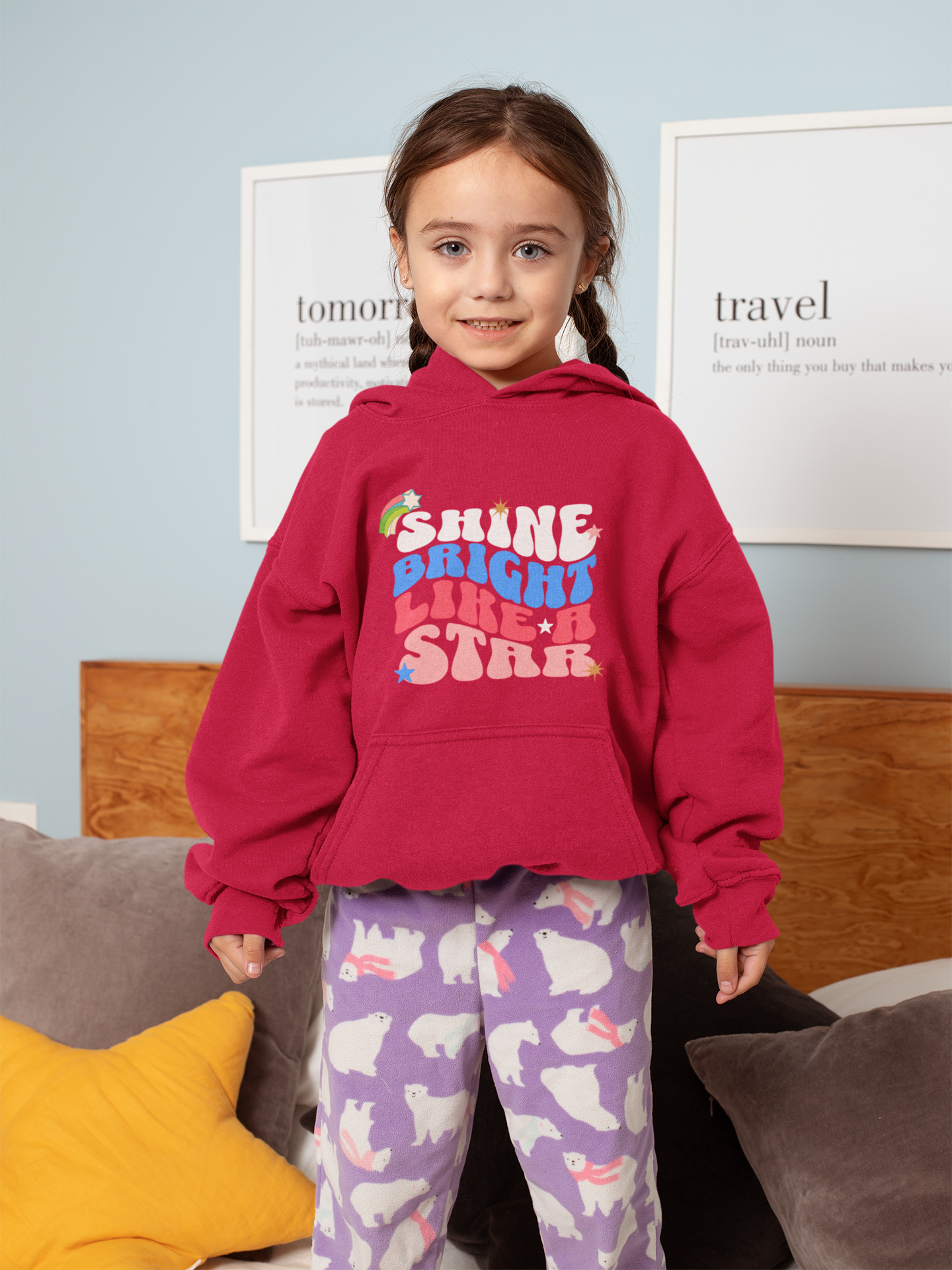 Shine bright like a star Classic Kids Pullover Hoodie