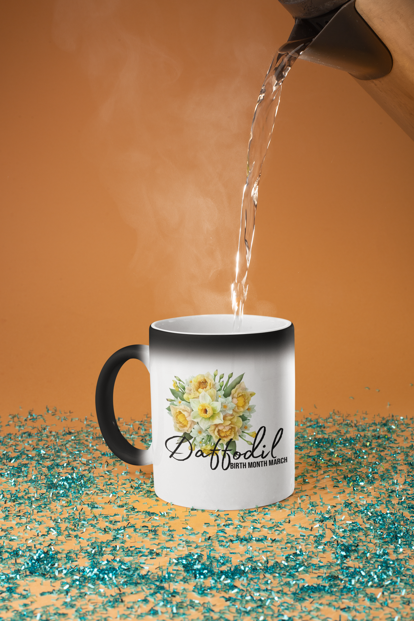 Daffodil, birth month March flower Magic 11oz Ceramic Mug