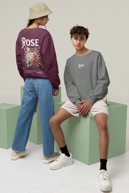 Rose, birth month June flower Classic Unisex Crewneck Sweatshirt