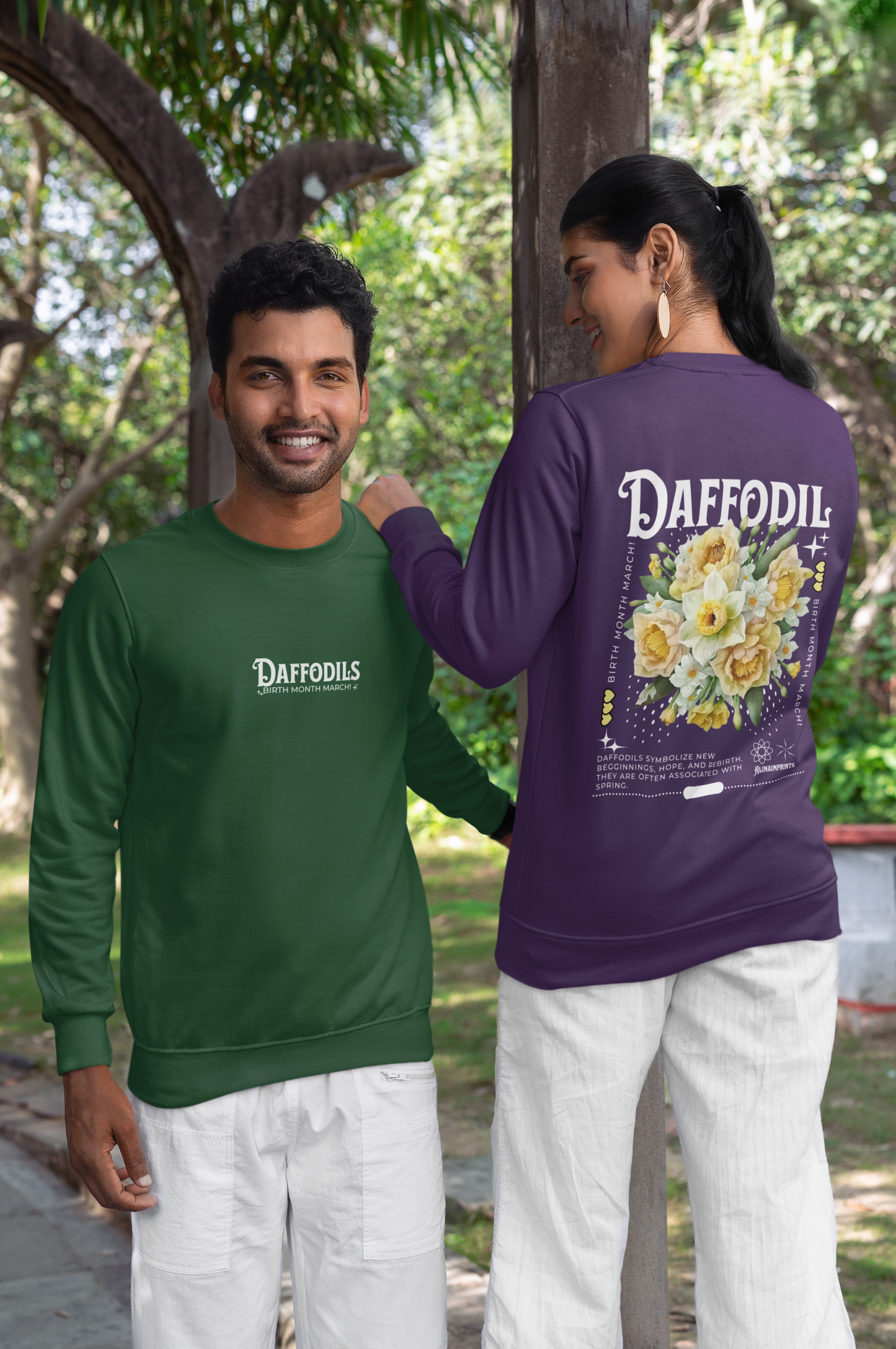 Daffodil, birth month march flower Classic Unisex Crewneck Sweatshirt