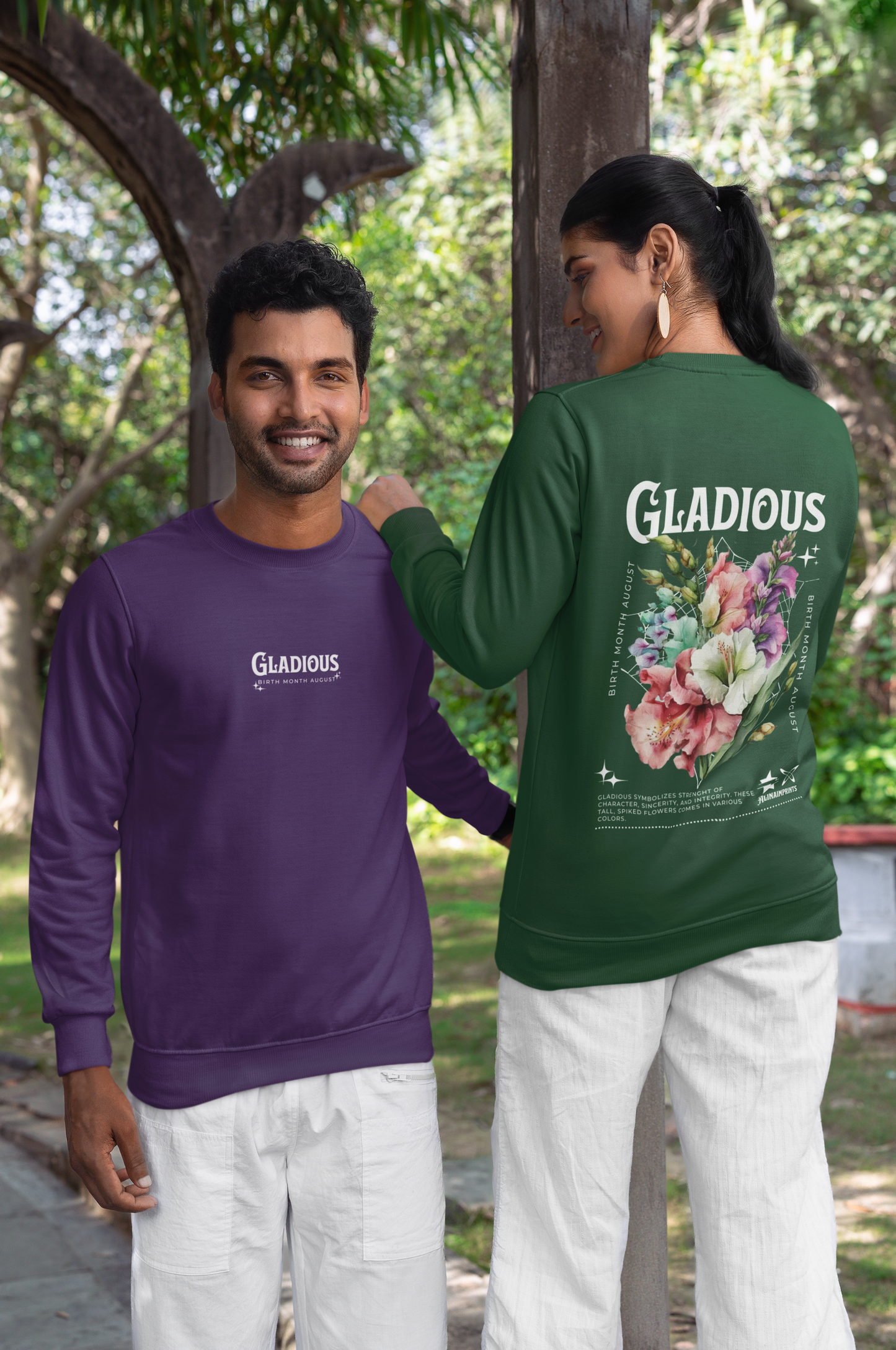 Gladiolus, birth month August flower Classic Unisex Crewneck Sweatshirt